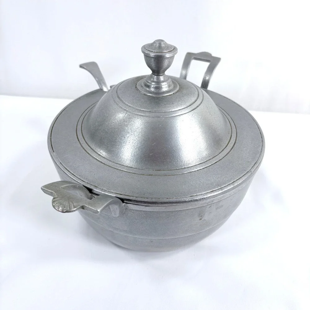 Wilton Armetale Soup Tureen Silver Pewter Alternative Lid Ladle 2qt‎